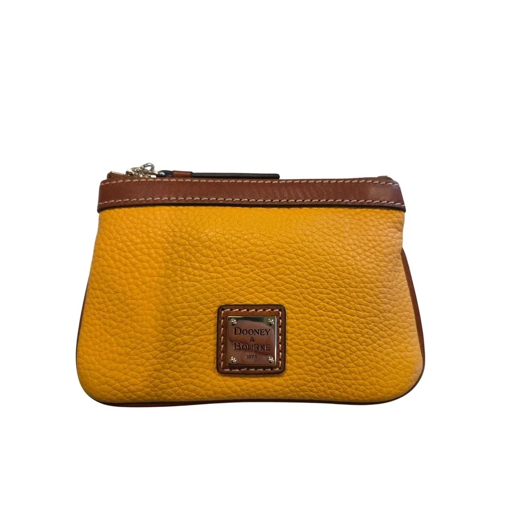 Dooney & Bourke Pebble Grain Leather Hobo Shoulder Bag Yellow NWT‎